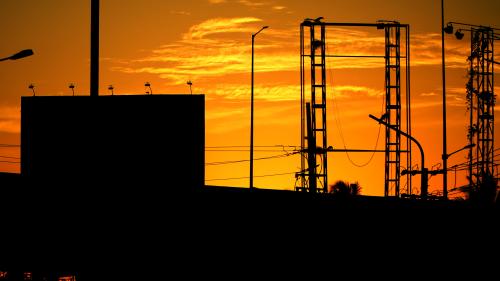 Trivandrum silhouettes at dusk
