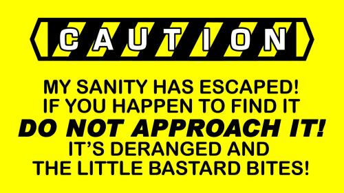 My Sanity has Escaped!