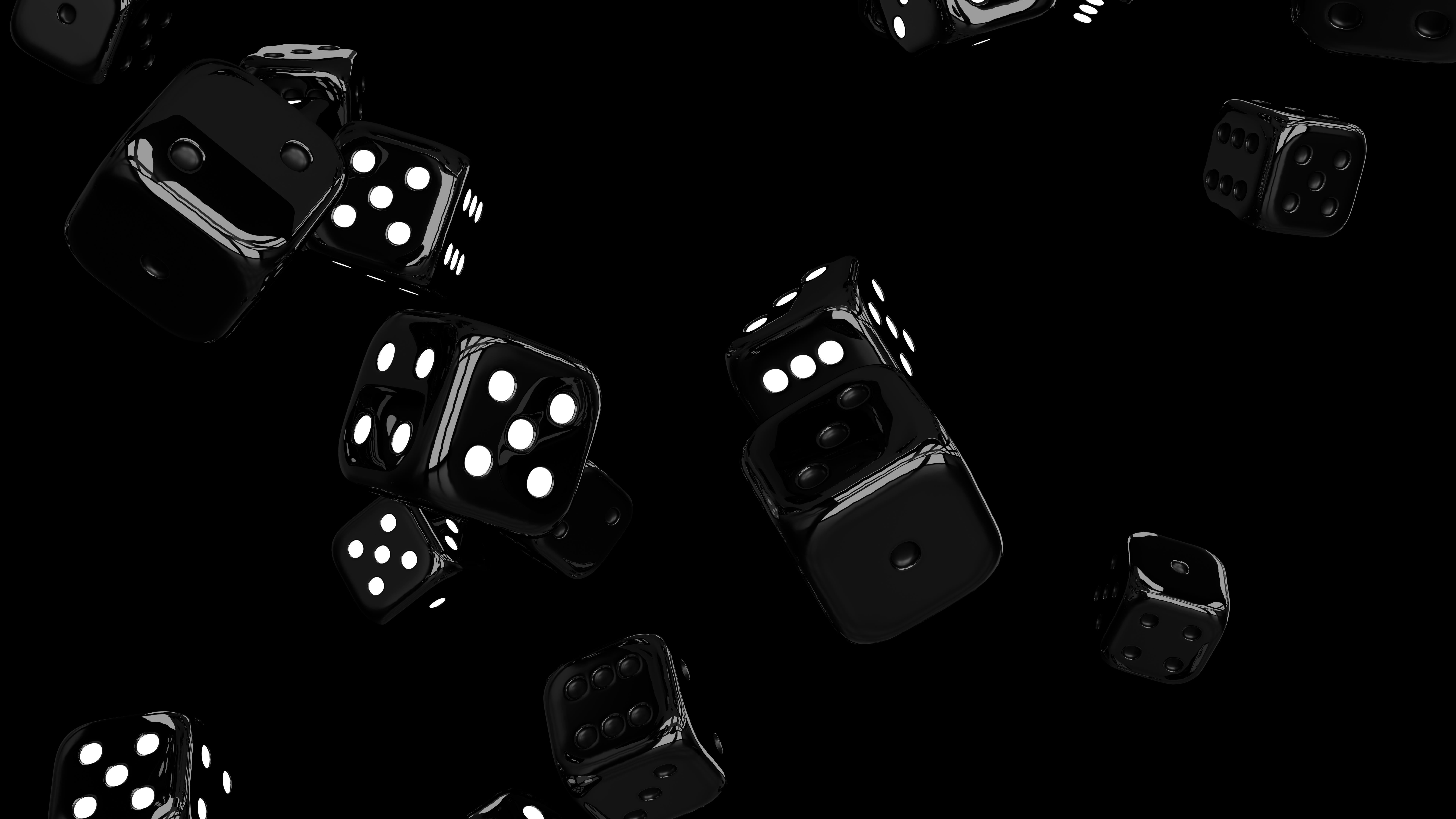Black 3D Dice