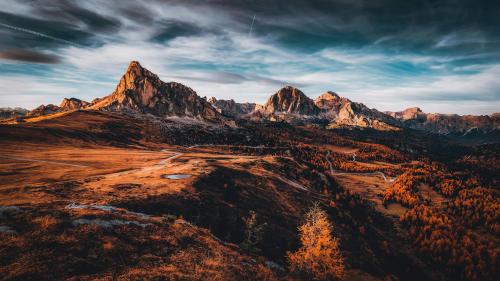 Autumn Mountain Majesty — Dolomites at Golden Hour