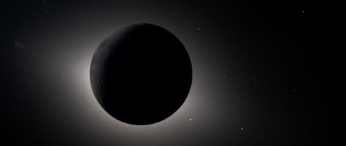 I edited the Artemis II Solar Eclipse photo into the perfect desktop wallpaper - OLED friendly!