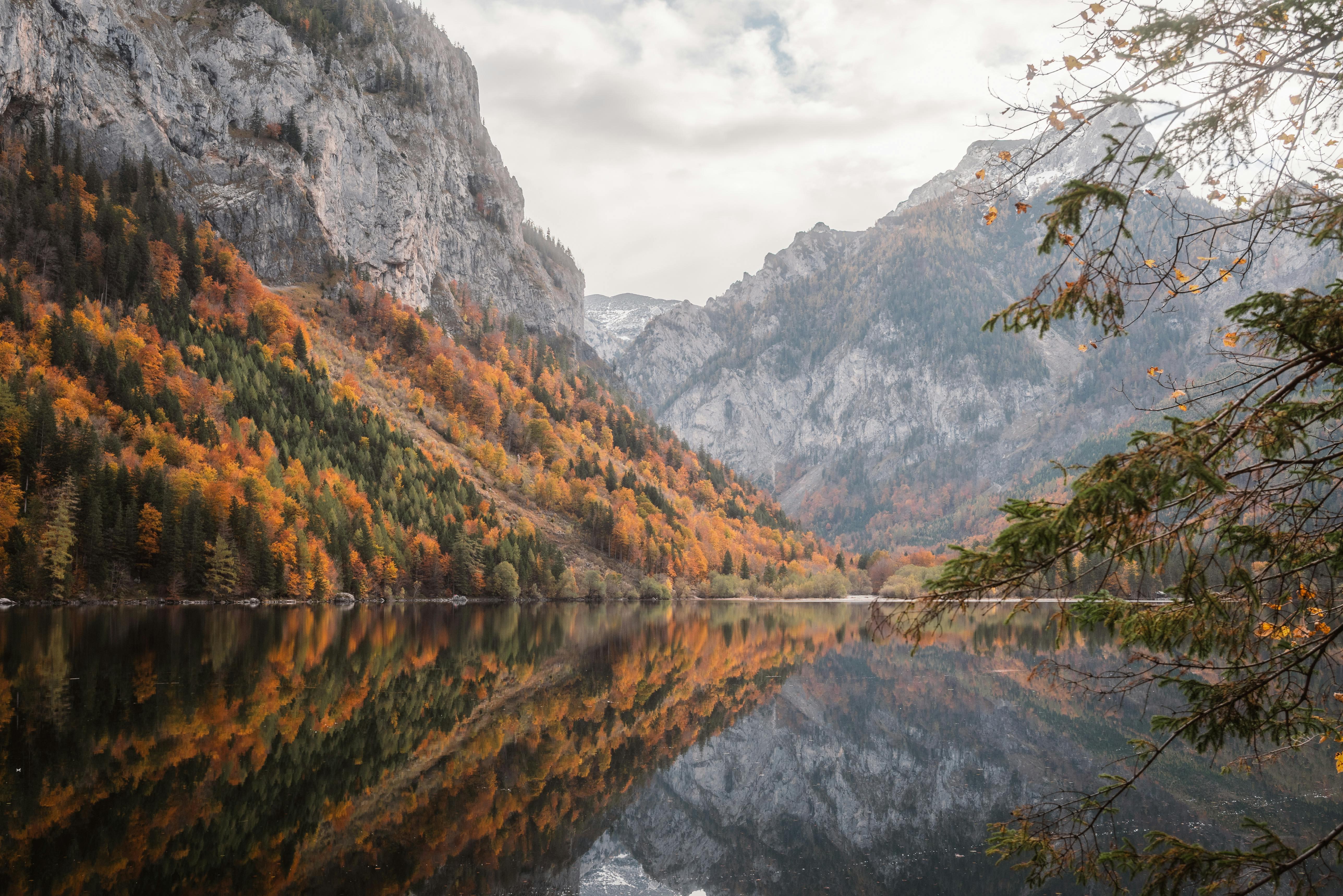 Autumn Alpine Lake Reflection, Austrian Alps