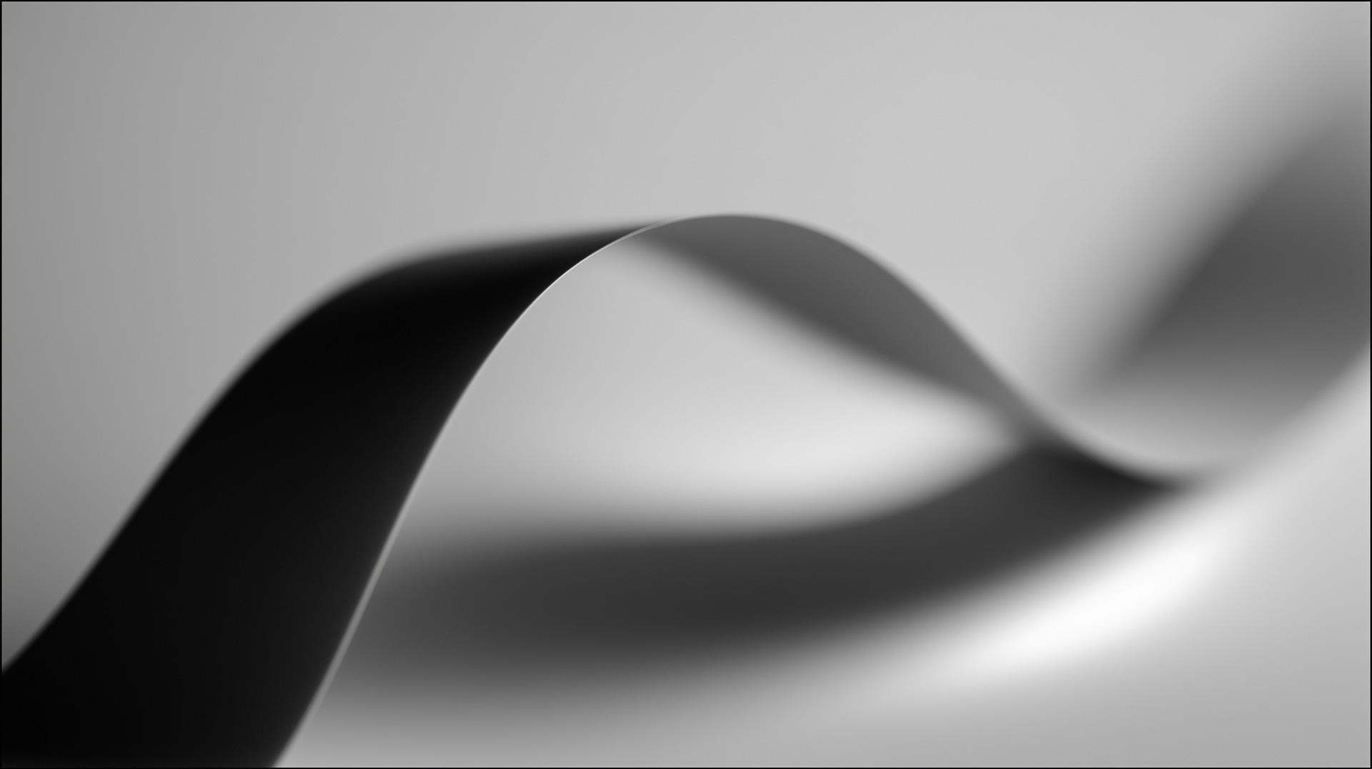 Abstract Grey Curve Shadow Wallpaper