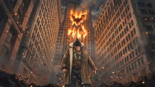 Bane from The Dark Knight Rises in Ghibli Style