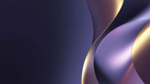 Abstract Purple and Gold Waves