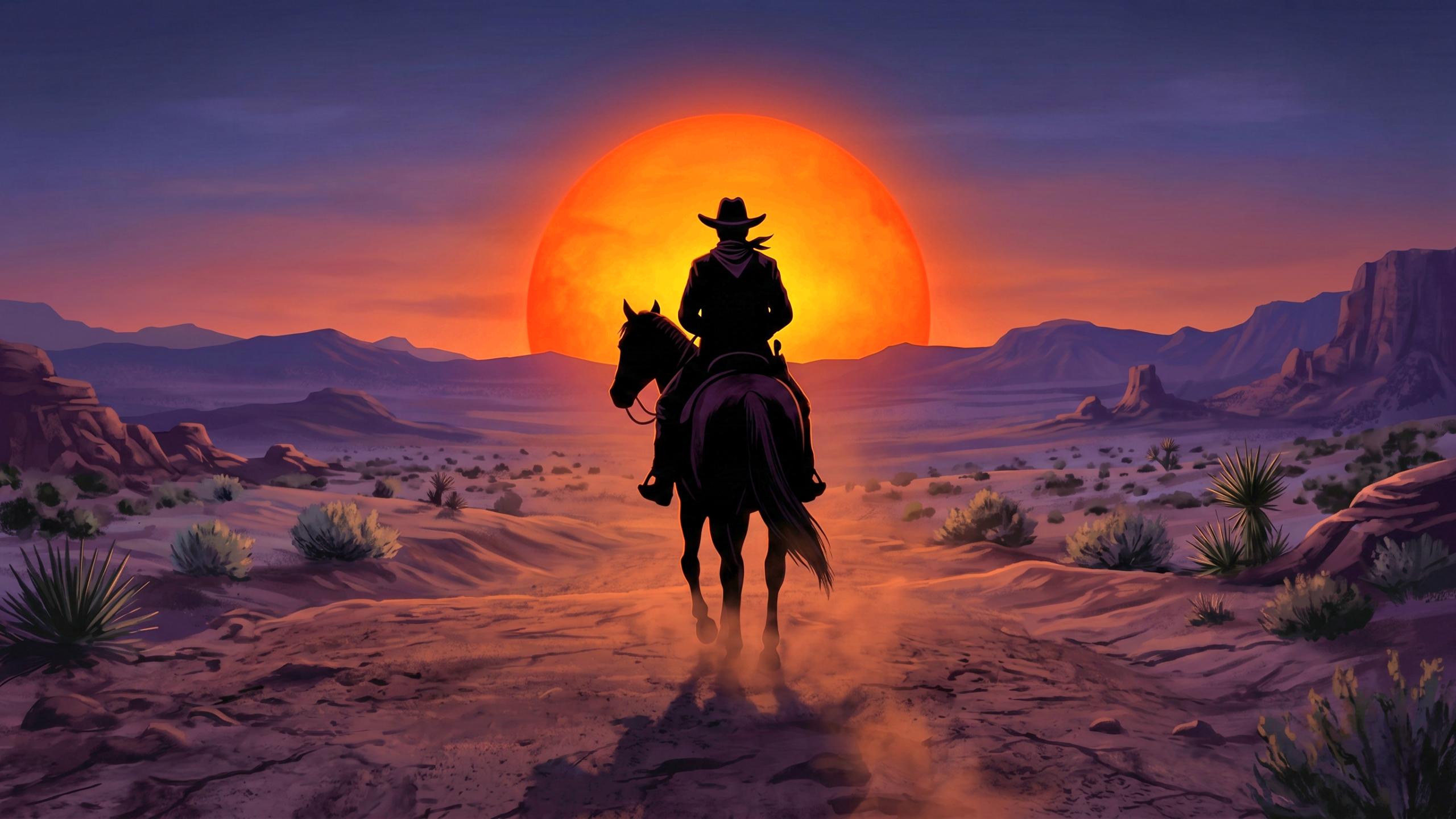 Wild West Sunset AI