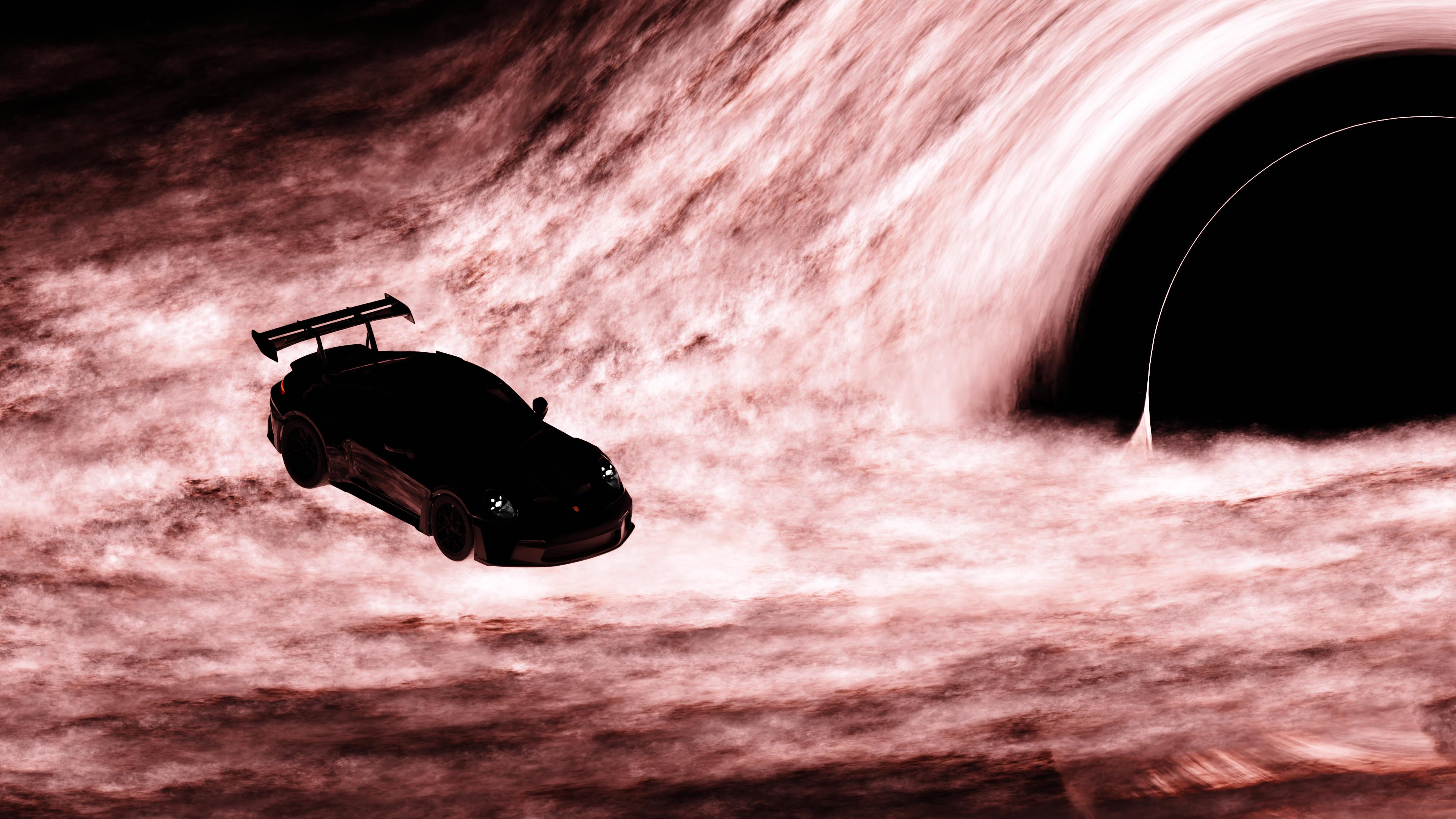 911_GT3RS near a Blackhole