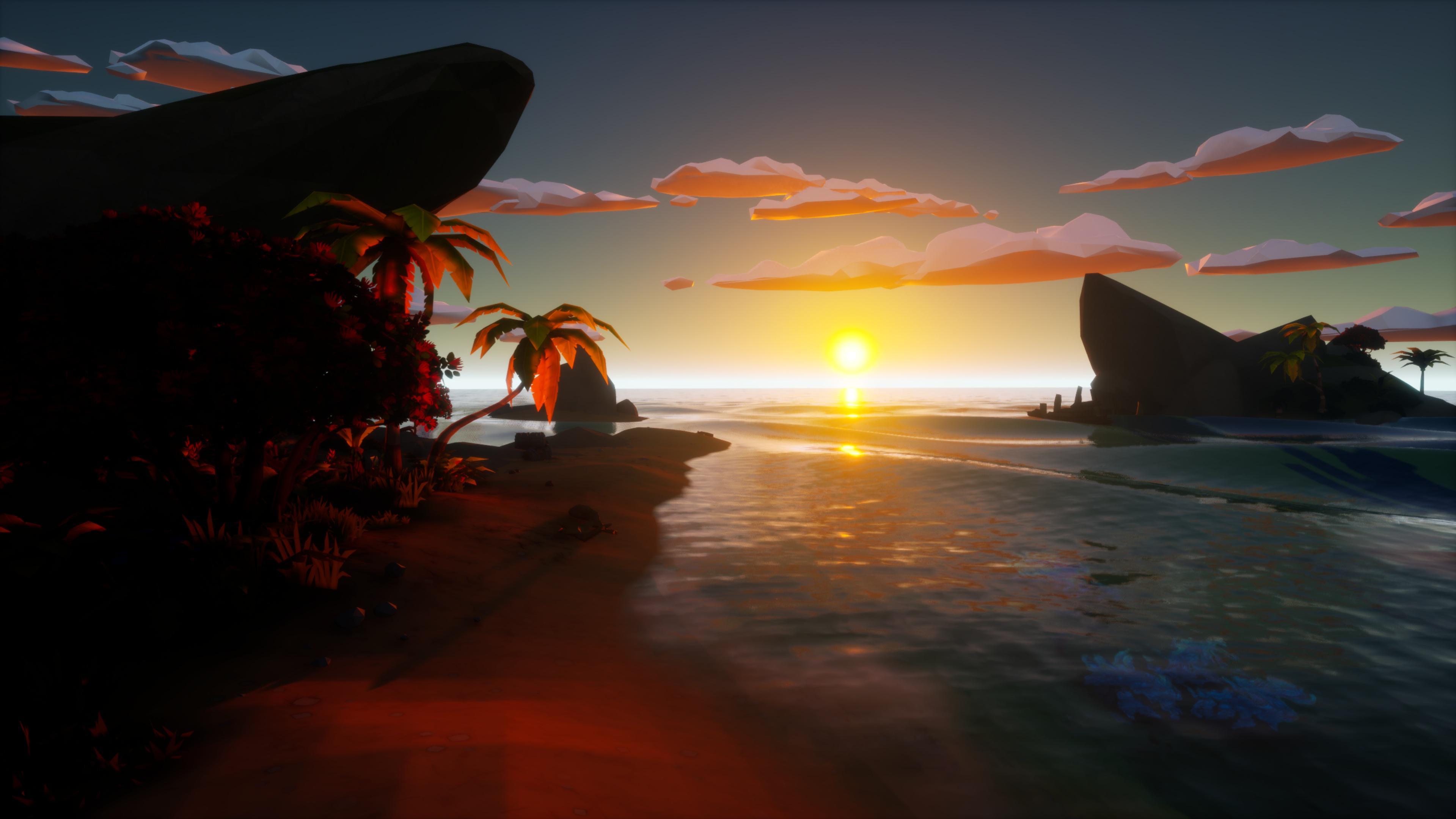 Tropical Beach - 4K Still, link to the Realtime sun position live wallpaper pack inside
