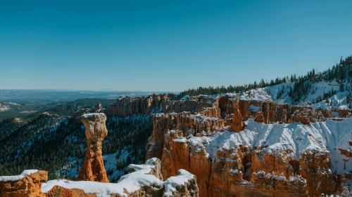 Snowy Hoodoos at Bryce Canyon National Park, Utah