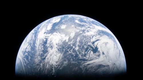 Artemis II Captures the Terminator Line, Rotated