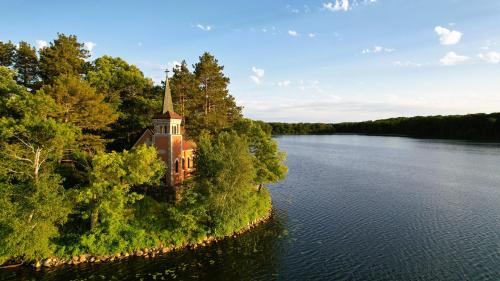 Stella Maris Chapel on Lake Sagatagan Summer Sunset