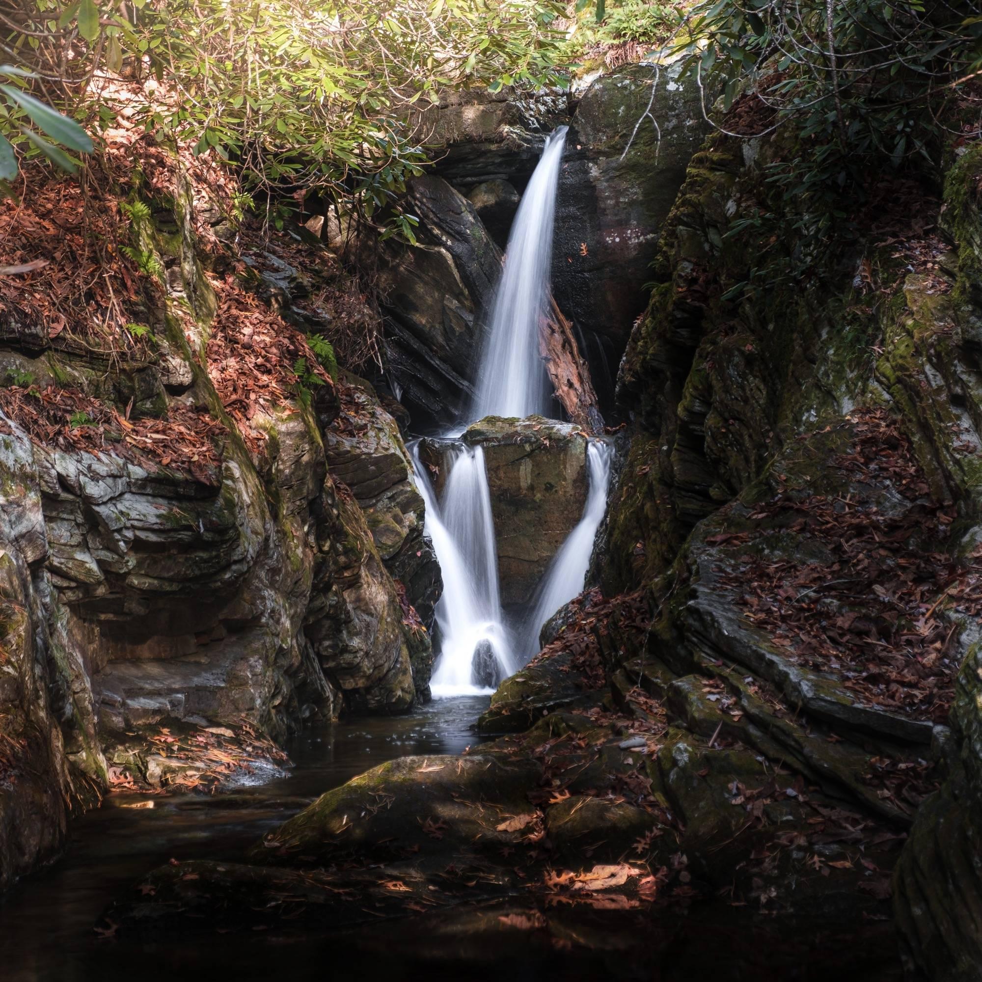 Small waterfall in the Blue Ridge Mountains, NC