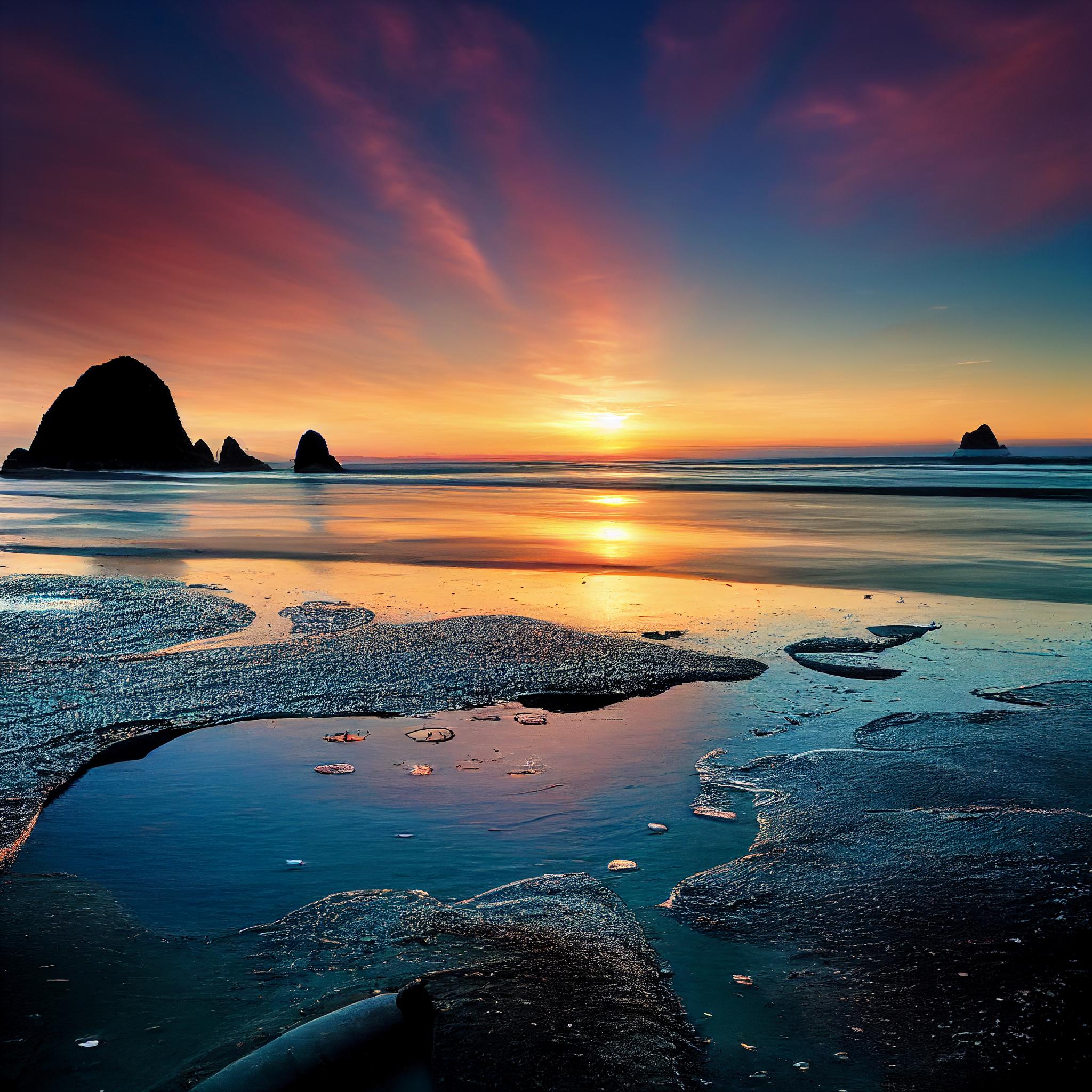 Sunset at the beach, Flores, Indonesia
