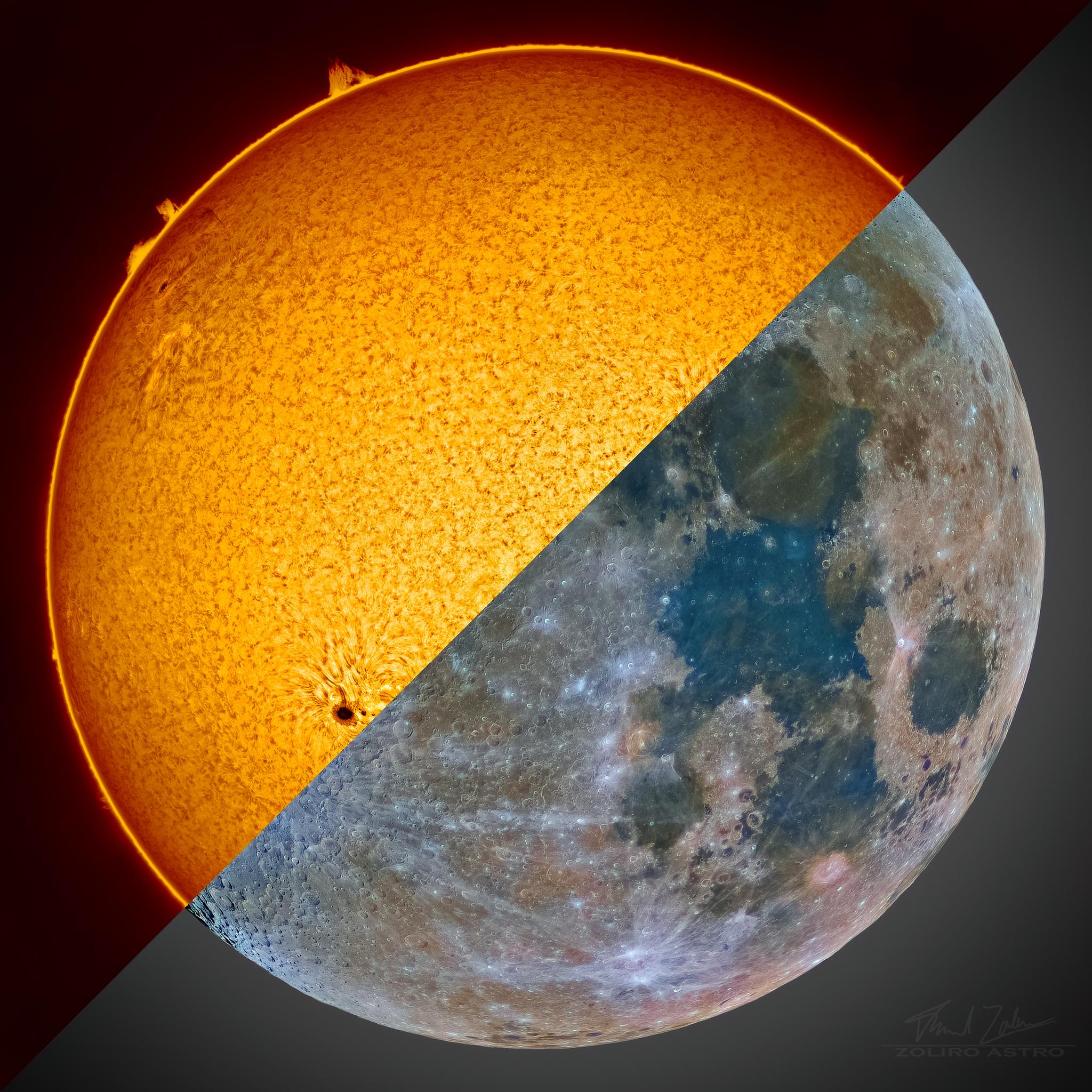 Fire and Ice - a solar/lunar smashup