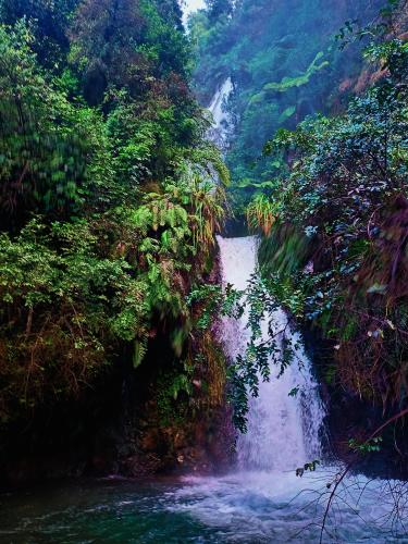 Private Waterfall At My Village. Waihi Village, Turangi, New Zealand