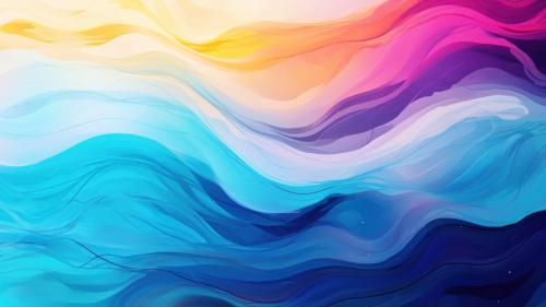 Blue Wave Splash Illustration AI Generated