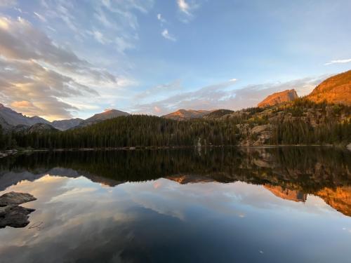 Sunrise at Bear Lake Colorado.