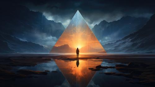 Into The Triangular Realm 4K Wallpaper
