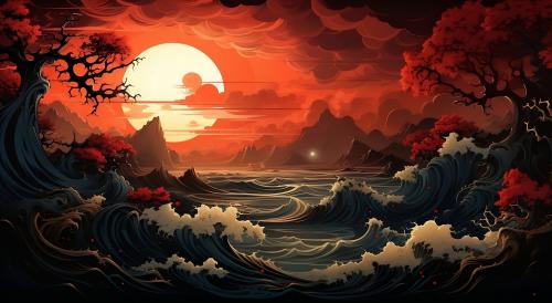 Sunset Oceans  AI