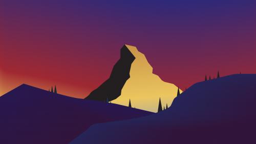 Matterhorn Minimalist Wallpaper