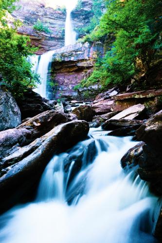 Long expo shot of Kaaterskill Falls NY