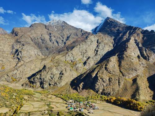 Right in the lap of Himalayas.. Village on route to Lahaul, Spiti