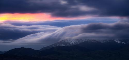 Foggy sunrise in the San Francisco Bay Area