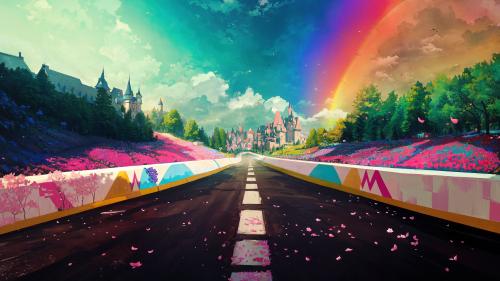 Rainbow Road to not Mario Kart