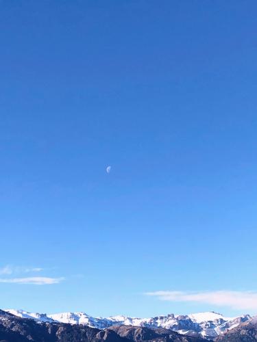 The moon and the mountain. Bariloche, Argentina.