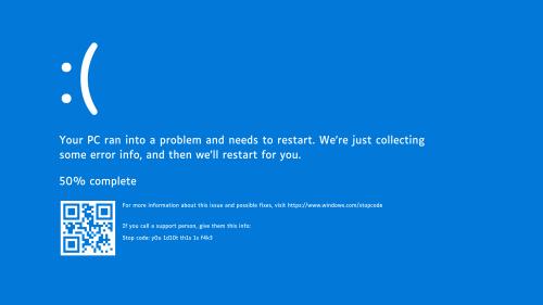 Custom Windows 'Blue Screen of Death'   to fool your friends