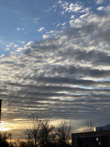 Sunrise and stratiformis? clouds over Tulsa