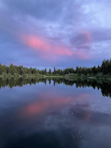 Small lake after a thunder storm in British Columbia, Canada