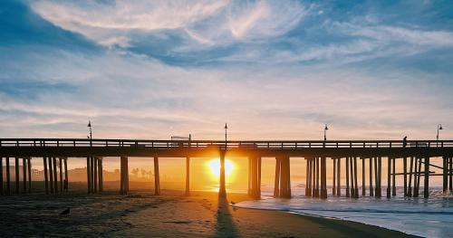 Sunrise over the Ventura Beach Pier.