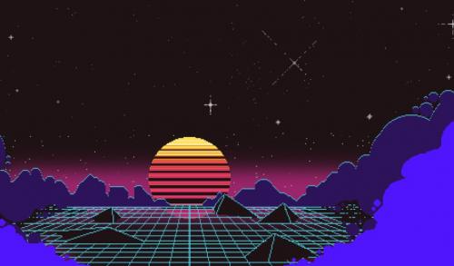 pixel sunset