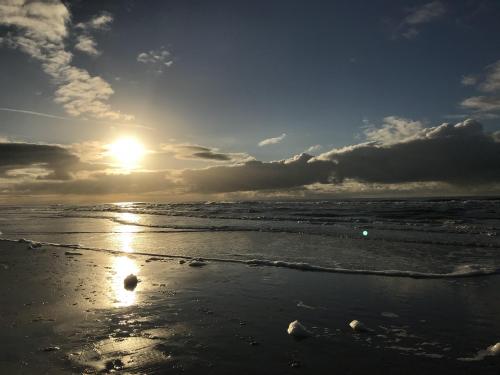 Sunset on a Dutch beach