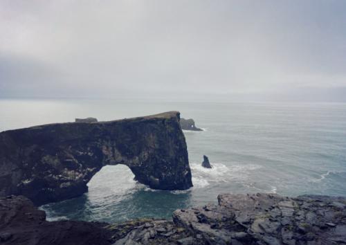 Jagged Dyrhólaey Cape in Iceland