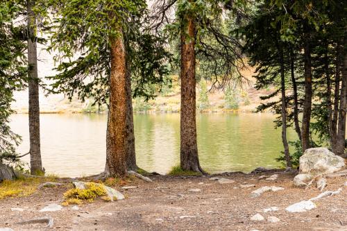 Time to set down your pack, you've reached the Lake  Mill Lake, Gunnison Co, Colorado