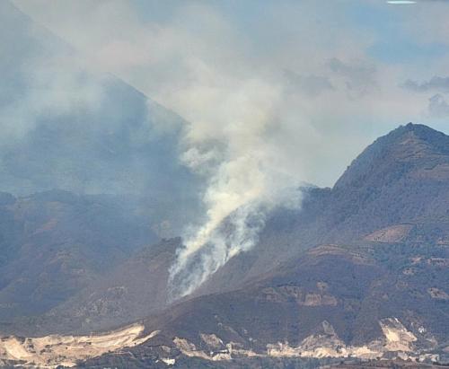 Fuego Volcano Guatemala City, Guatemala  Brush fire caused by lightning according to local officials.