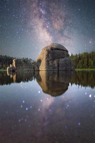 Mirrored Milky Way in the Black Hills of South Dakota