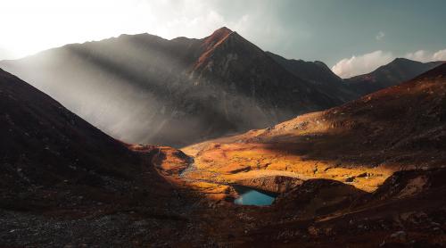 Mystical light from Heaven, Ratti Gali lake, Neelum valley, Azad Kashmir, Pakistan.