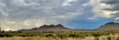 Nevada desert, driving to Rachel, NV