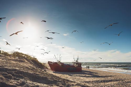 Mielno, Polish Baltic Sea coast, early autumn .