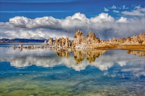 Mono Lake with Reflecting Tufa &amp; Sky