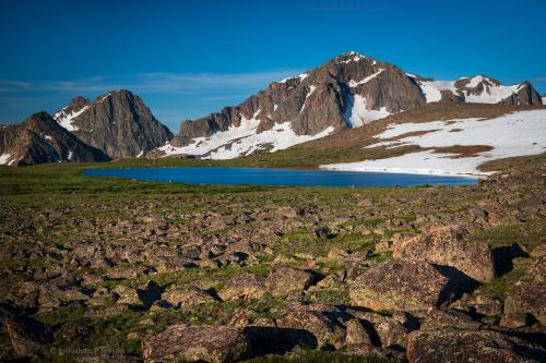 Mount Powell and a high lake in Colorado USA