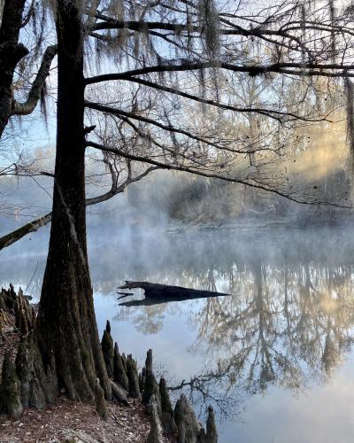 Cold morning on the river near the Florida-Georgia border