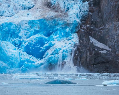 The yin and yang of Tracy Arm Fjord in Alaska.