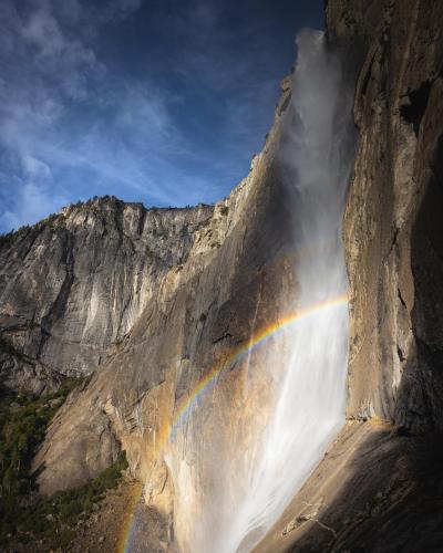 Upper Yosemite Fall Rainbow, Yosemite National Park   [ig: @scottoller]