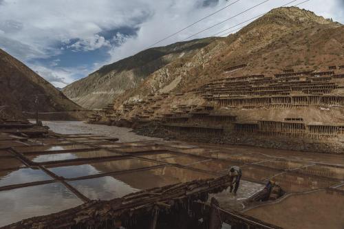 salt pan near the YanJing Village  2021 markam Chamdo Tibet China