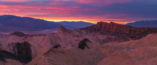 Sunset at Zabriske Point in Death Valley, CA  2048 x 861