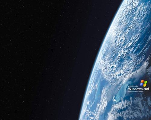 OEM Windows.net wallpaper featuring the earth from space